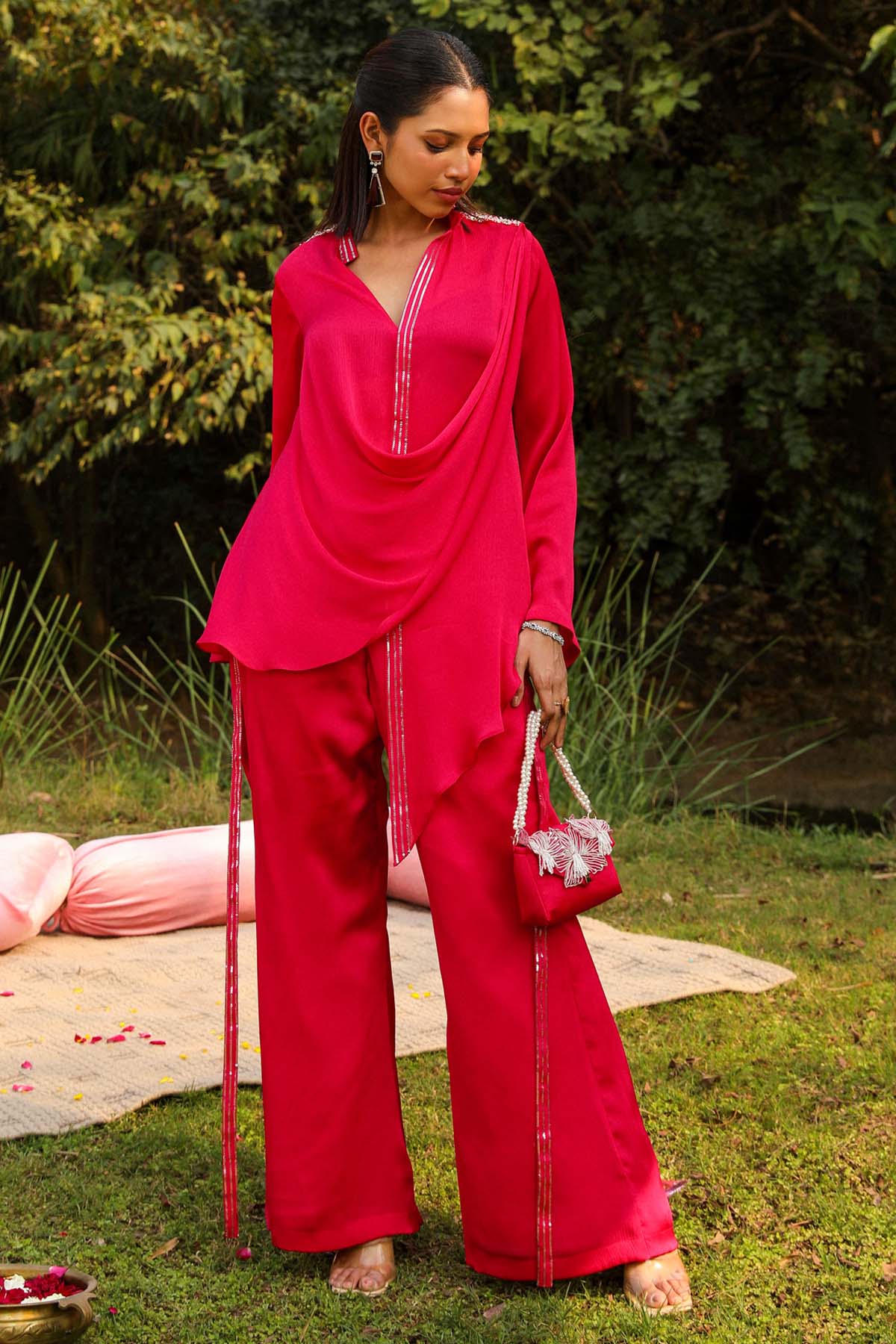 Buy Rani Sequins Cowl Co-ord Set Online